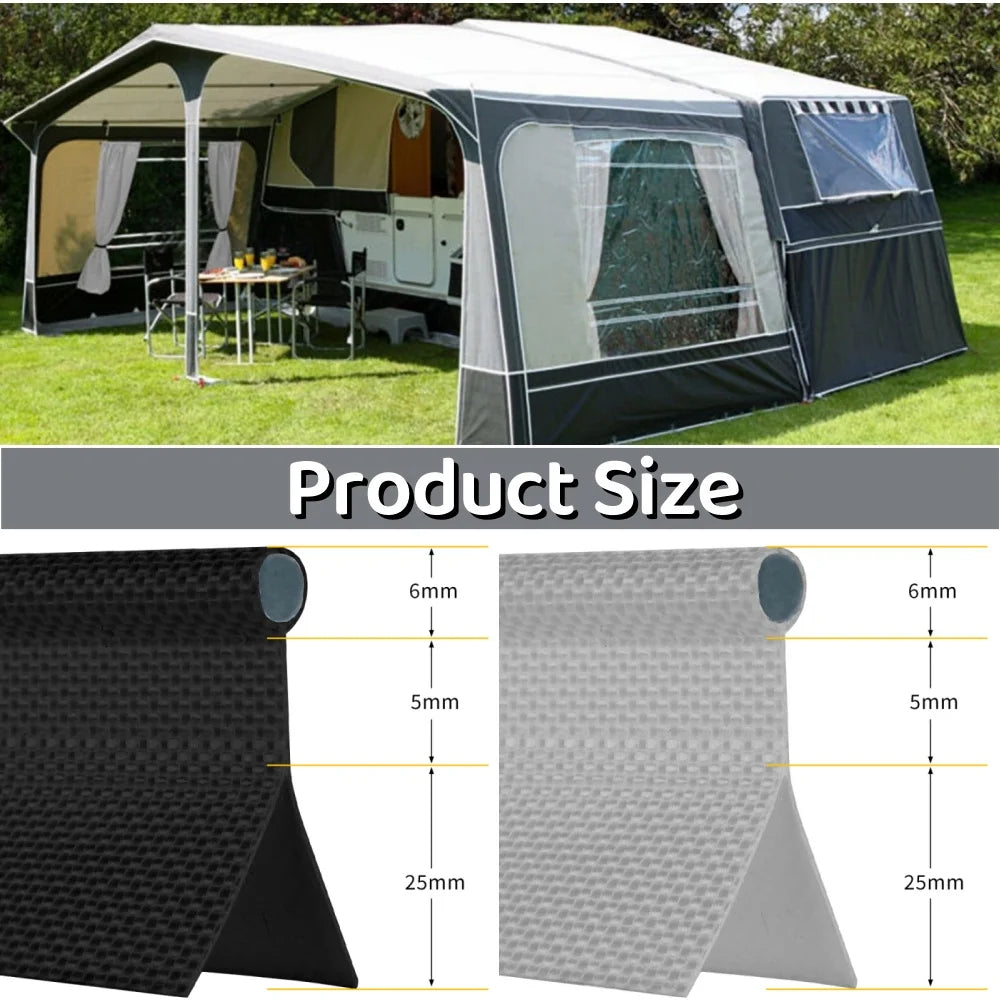 Campervan Awning Rail Piping 6mm Double Flap PVC Core Caravan Camping Tent Sunshade Accessories For Keder Camping Awnings Tents