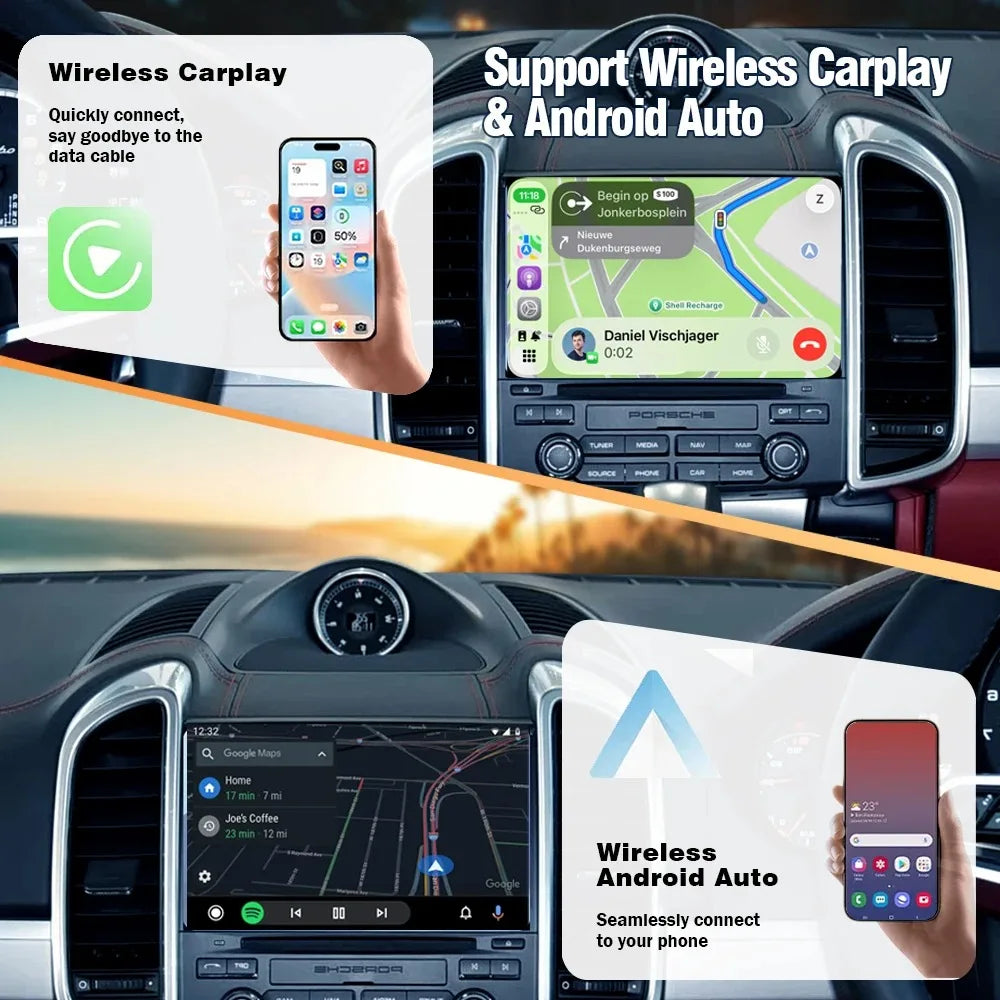 AUTOABC New Original Wireless Carplay Module Box for Porsche Cayenne Macan 911 Panamera Bosxter PCM3.1 PCM4.0 System With Android Auto Rearview Camera Airplay