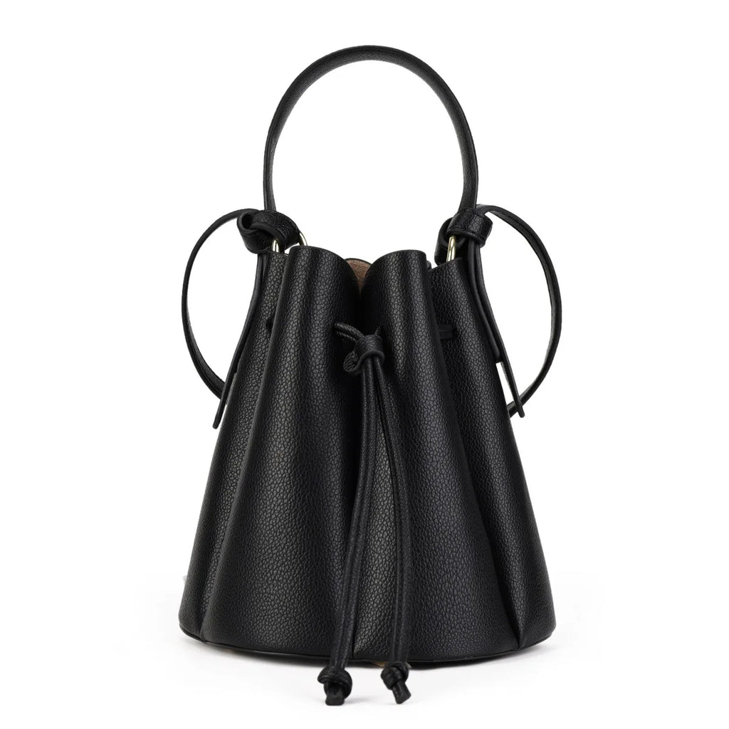 Trendy Petal Bucket Bag for Women, Vintage Drawstring Crossbody Shoulder Bag, Simple Versatile High-End Handbag