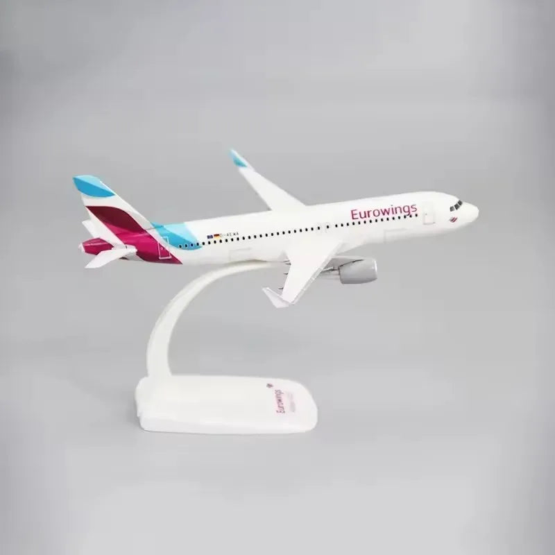 New 1:200 Scale A320 Eurowings Airlines ABS Airplane Model Toys Aircraft Plane Assembly Collection Display With Stand Gifts