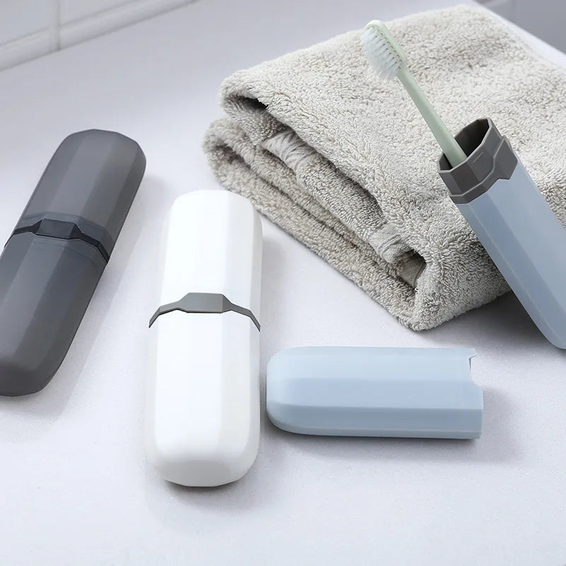 Multifunctional Storage Box for Toothbrush Travel Organizer Plastic Student Home Pencil Case Portable Tableware Container