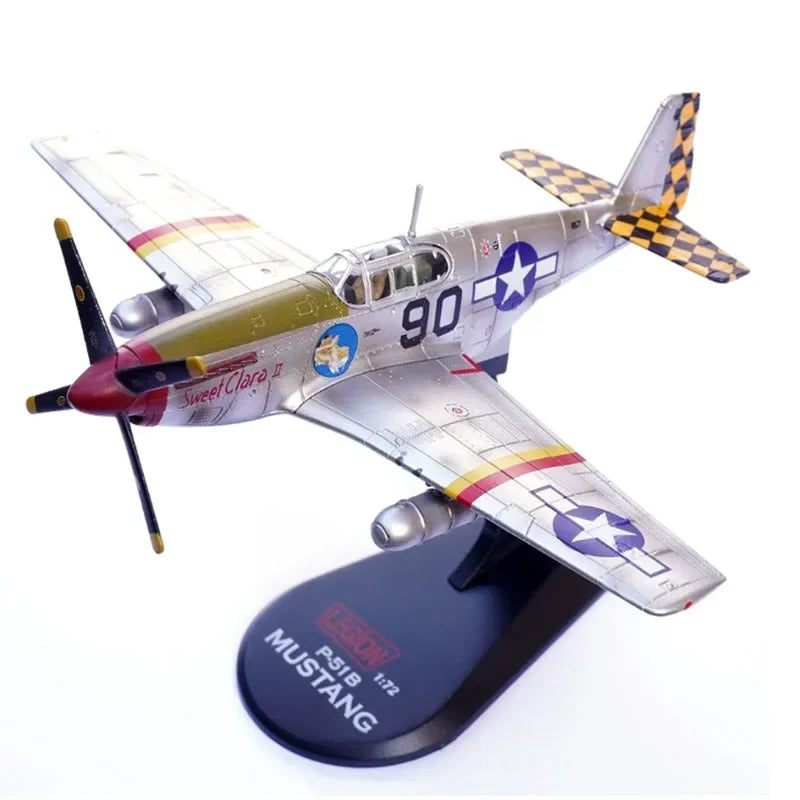 2025 New Diecast 1/72 Scale USAF Mustang P-51B P-51 P51B Fighter P51 Finished Alloy Aircraft Model Toy Display Collection