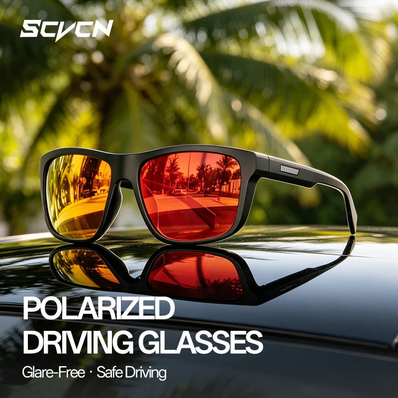 SCVCN UV400 Hiking Polarized Sunglasses HD Outdoor Anti-Glare Fishing Stylish Glasses Sports Running Driving Cycling Sunglasses