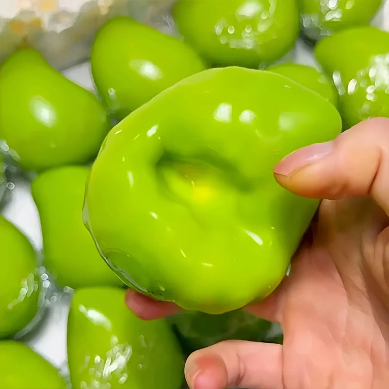 Handmade Squishy Mango Stress Ball Toy Color-changing Mango Squeeze Fidget Toys ASMR Sensory Stress Relief Toy for Adult