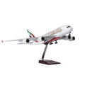 47cm Airplane Model 1/160 Scale A380 New Emirates Airways Diecast Toy Planes ABS Plastic Model With Light And Wheels Collectible