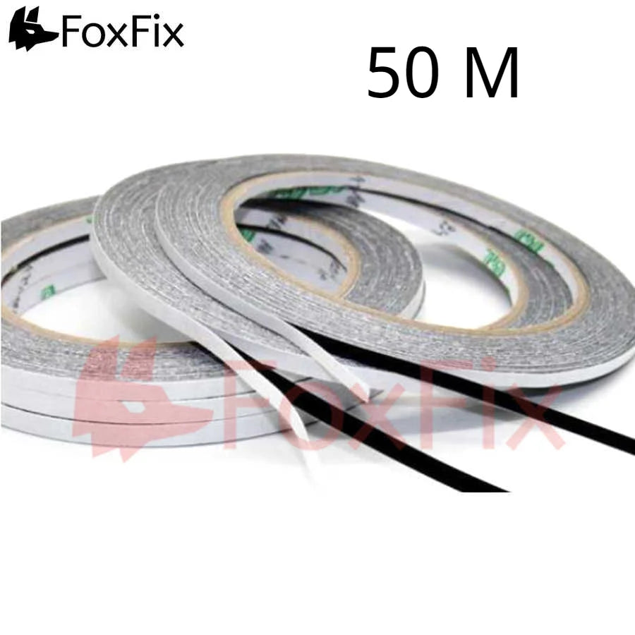 50M Repair Double Side Tape Black Sticker Double Sided Adhesive Tape Fix For Cellphone Mobile Phone Touch Screen LCD 1mm 2mm 5mm
