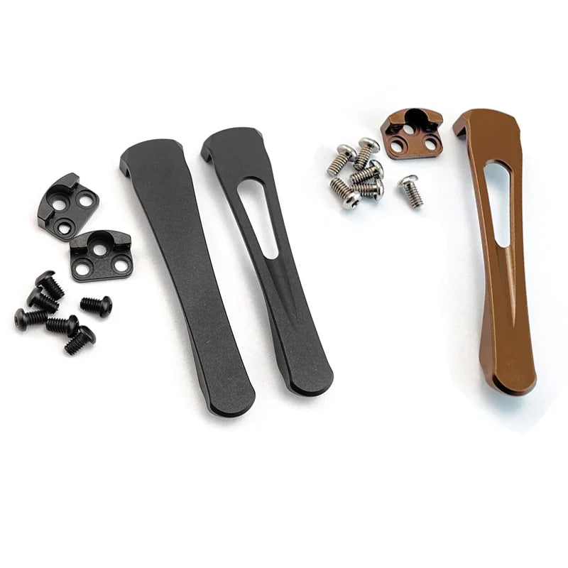 3 Colors With Screws CNC Standard Modular V2 Machined Titanium Integrated Clip For Spyderco C81 Paramilitary2 C223 Para3 Knives