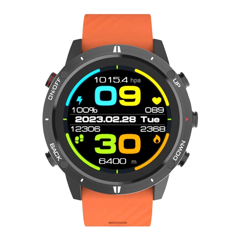 Bluetooth Sports Watch Touch Outdoor Running Cycling Diving Fishing Triathlon Heart Rate Waterproof Compass Tracker Data Store