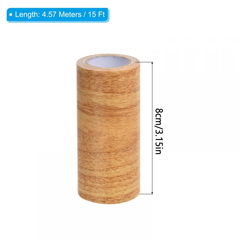 1 Roll DIY Wood Grain Repair Tape 8cmx4.5m, Self-Stick for Instant Furniture & Floor Renovation, Covers Scratches Easy ﻿