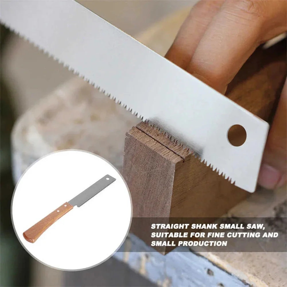 12 Inch Flush Cut Saw Wooden Straight Handle Hand Saw Single Edge Pull Saw Woodworking Trim Tool for Carpentry DIY Pruning