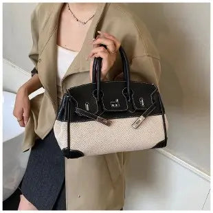 Fashionable Solid Color Diaper Bag High-End Elegant Clutch Shoulder Bag Trendy Large Capacity Crossbody Handbag
