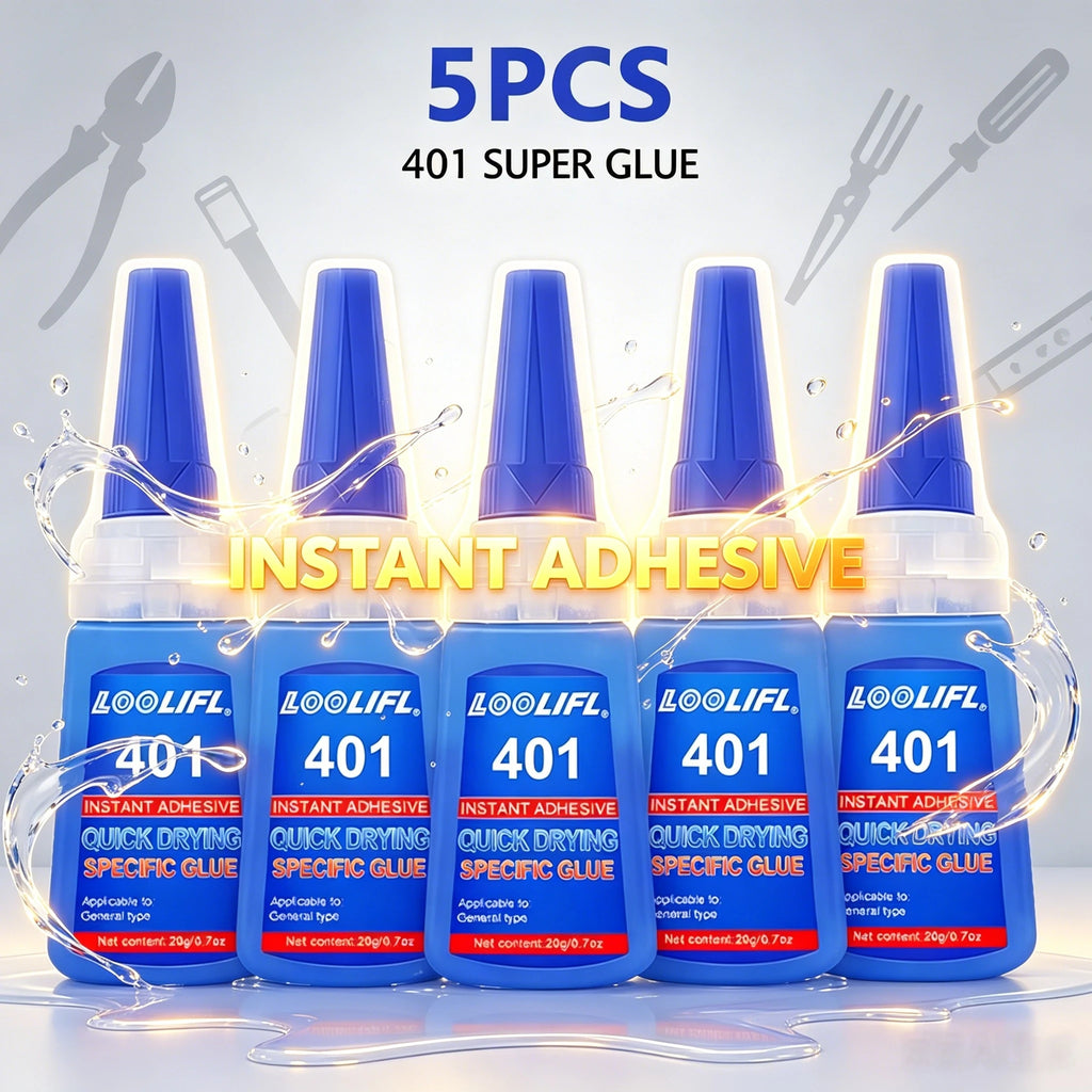 401 Instant Glue: Shoe Glue, Fast-Curing Waterproof Strong Adhesive for Rubber, Wood, Glass, Daily Repair