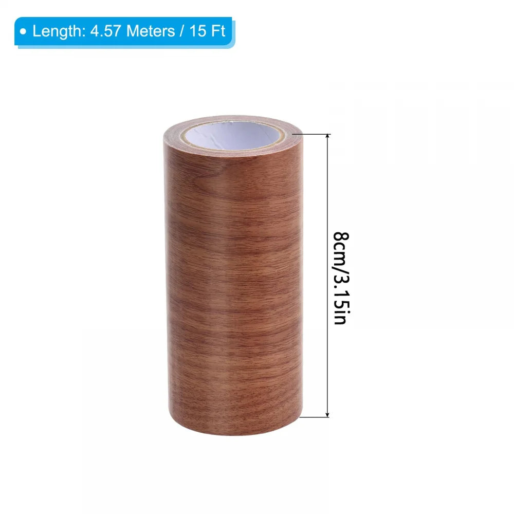 1 Roll DIY Wood Grain Repair Tape 8cmx4.5m, Self-Stick for Instant Furniture & Floor Renovation, Covers Scratches Easy ﻿