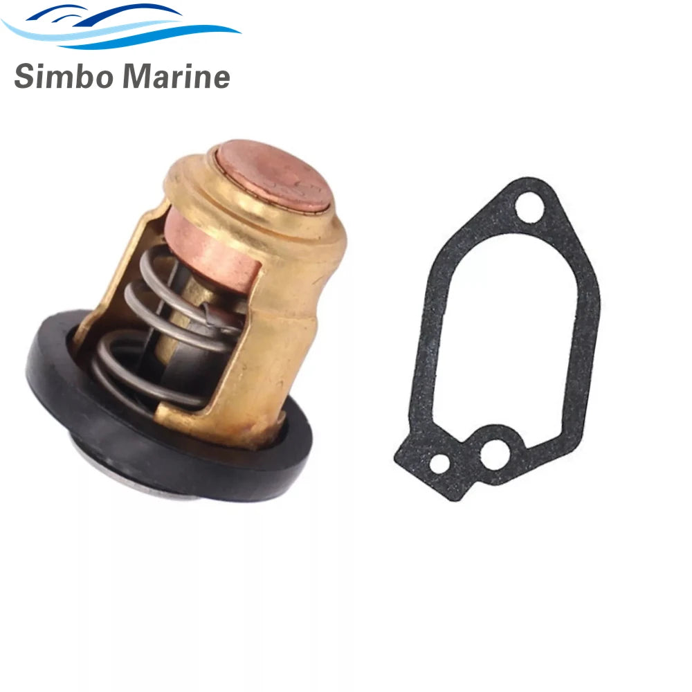 Compatible with YAMAHA NEW Outboard Thermostat 6E5-12411-30-00 & Gasket 61A-12414-A0-00 2-Stroke
