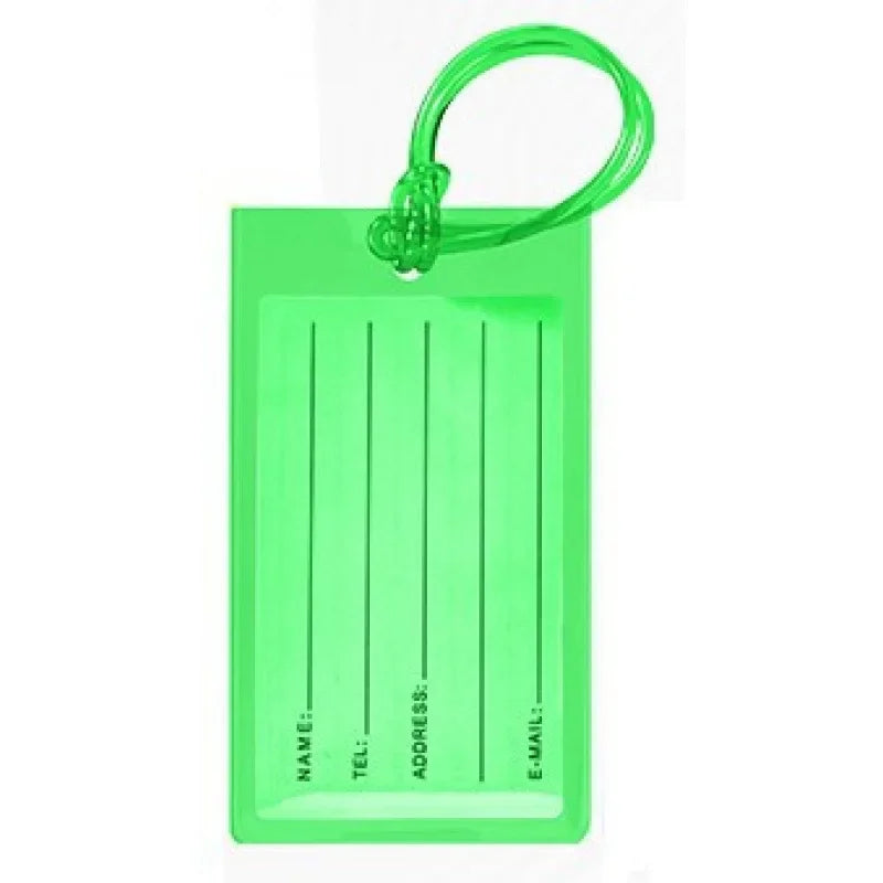 PVC Fluorescent Colorful Luggage Tag Holder Boarding Pass Travel Tag Card Cover Aircraft Anti Loss Hang Tags