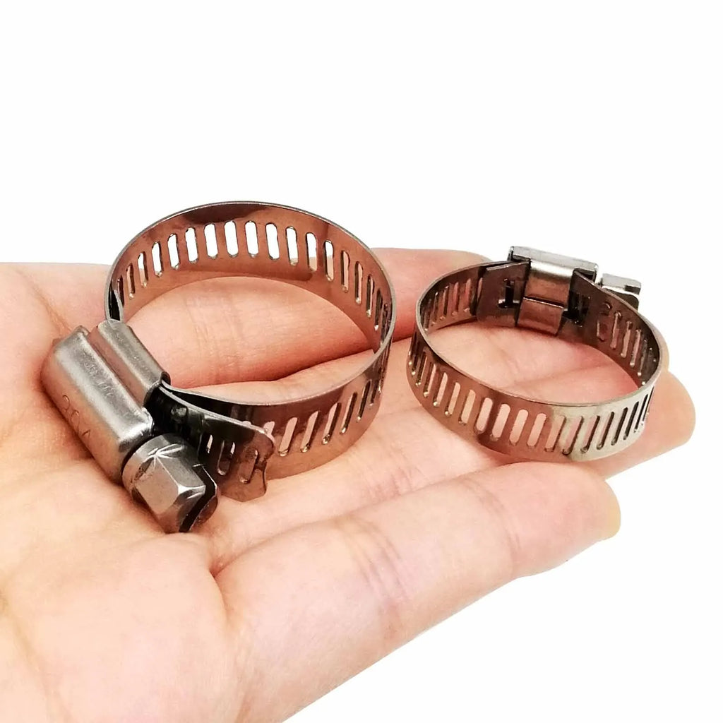 304 Stainless Steel Water Pipe Plumbing Tube Fuel Line Adjustable Hose Clamp Worm Gear Screw Drive Hose Clip Cable Tie 6mm-152mm