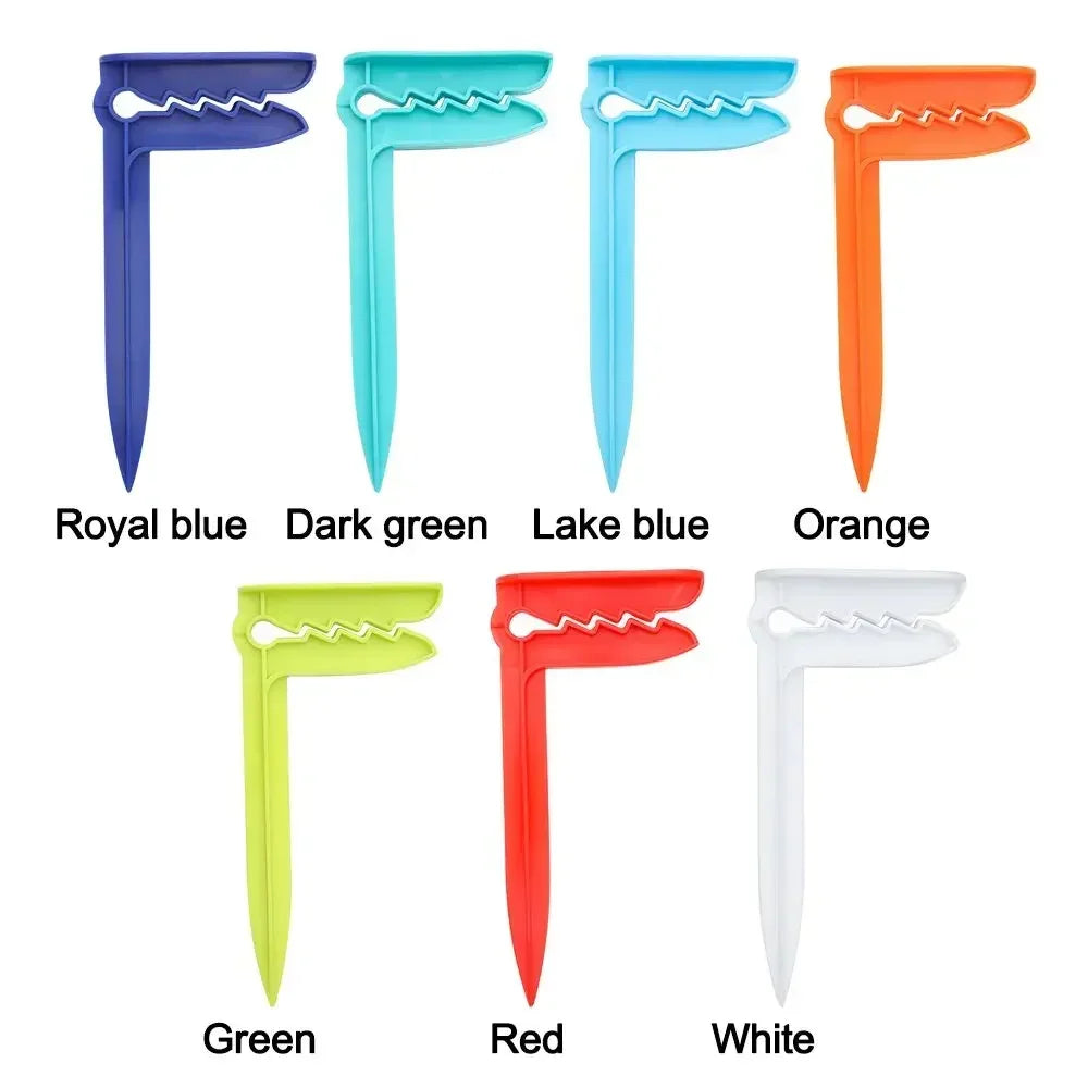 4Pcs Beach Towel Clips for Camping & Outdoor - Sandproof Mat Holder, Tent Clamps, Decorative Clothespins Set