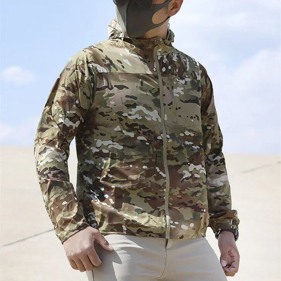 Men Summer Outdoor Ultralight Tactical Skin Jackets Waterproof Breathable Sunscreen Windbreaker Climbing Fishing Anti UV Jackets