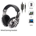 Camouflage Gaming Headset 3.5mm AUX Jack Wired Headphones Gamer Cool Game Headphone With Microphone ForPS4 ForXbox One PC Phone