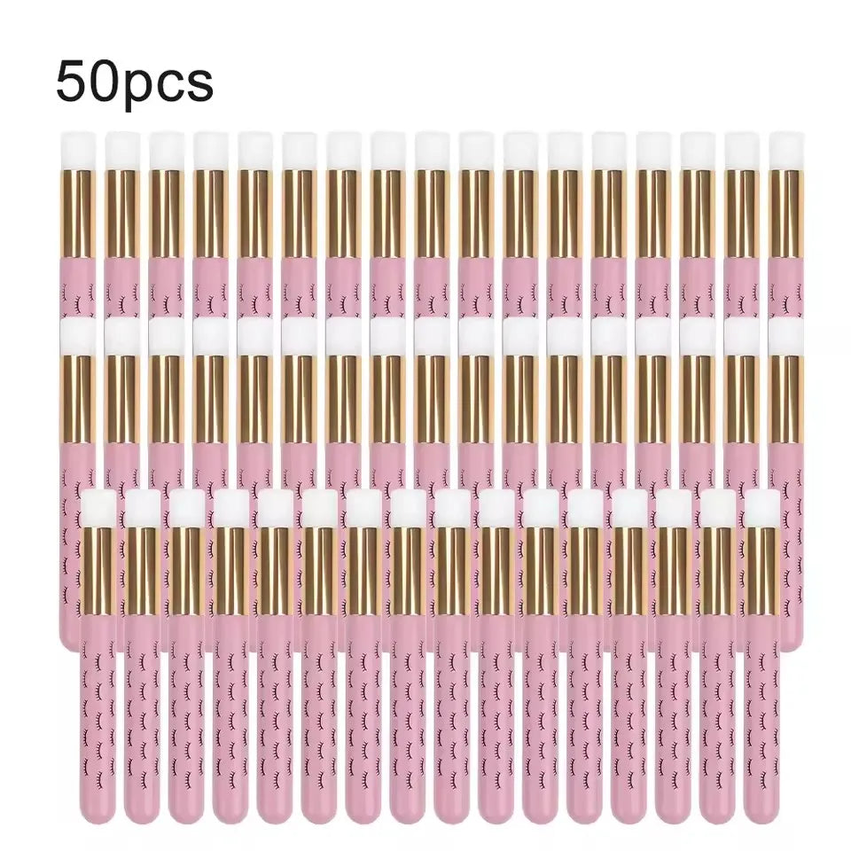 50/20/10pcs Eyelash Cleaning Brush Lash Shampoo Brush for Eyelash Extensions Peel Off Nose Pore Blackhead Remover Makeup Tool