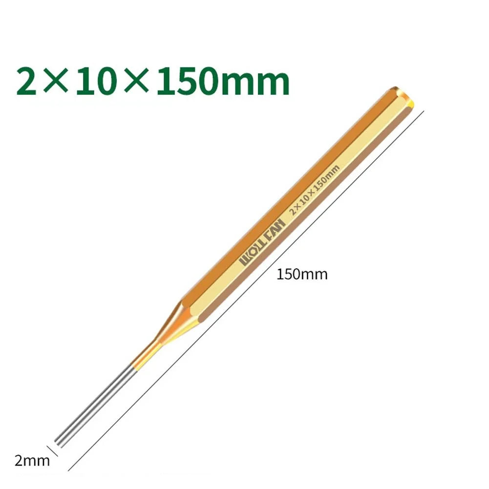 1Pc Heavy Duty Brass Pin Punch Remover 2-10mm With Chisel And Cone Tips For Watch Repair Drilling Marking 150mm