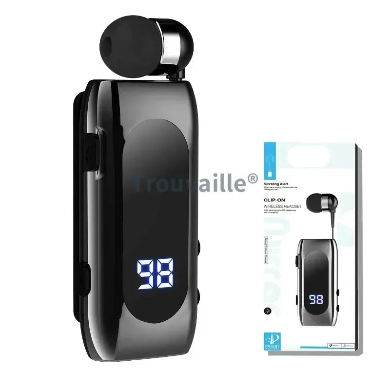 K55 Lavalier Wireless Earphone Bluetooth 5.0 Earphone In Lotus Bussiness Headphone Headset Fast Charge Vibration Power Display