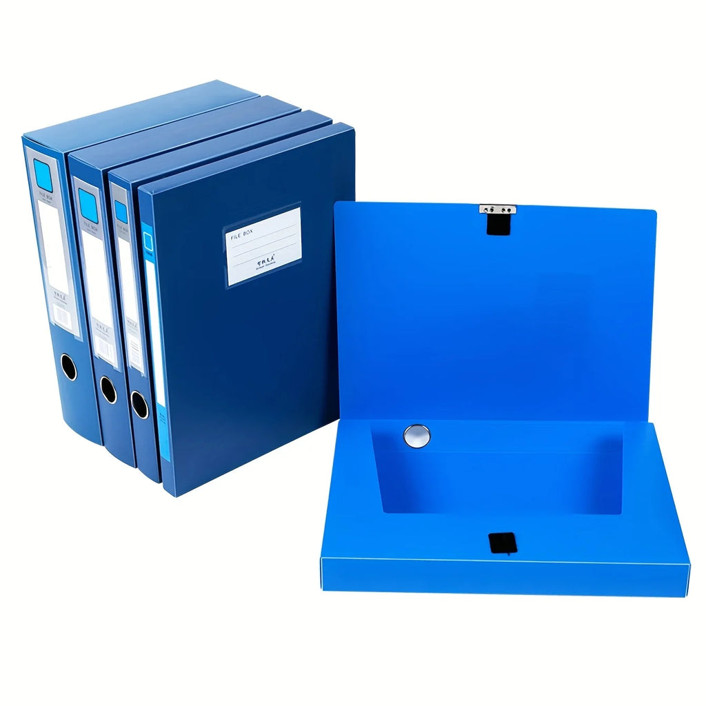 1pcs Foldable A4 File Folders, Large Capacity PP Document Storage Boxes, Suitable for Office, School, Back to School Season