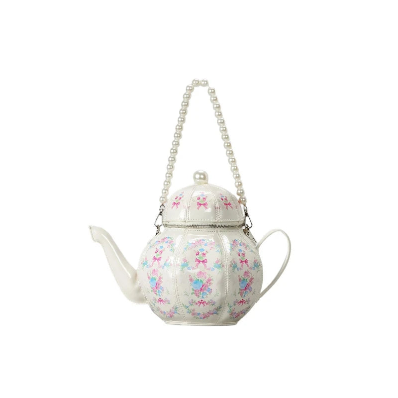 Pearl Chain Teapot Crossbody Bag for Women Shoulder Bags Purse and Handbags Luxury Designer Bags Dinner Bag Сумка Женская	bolso