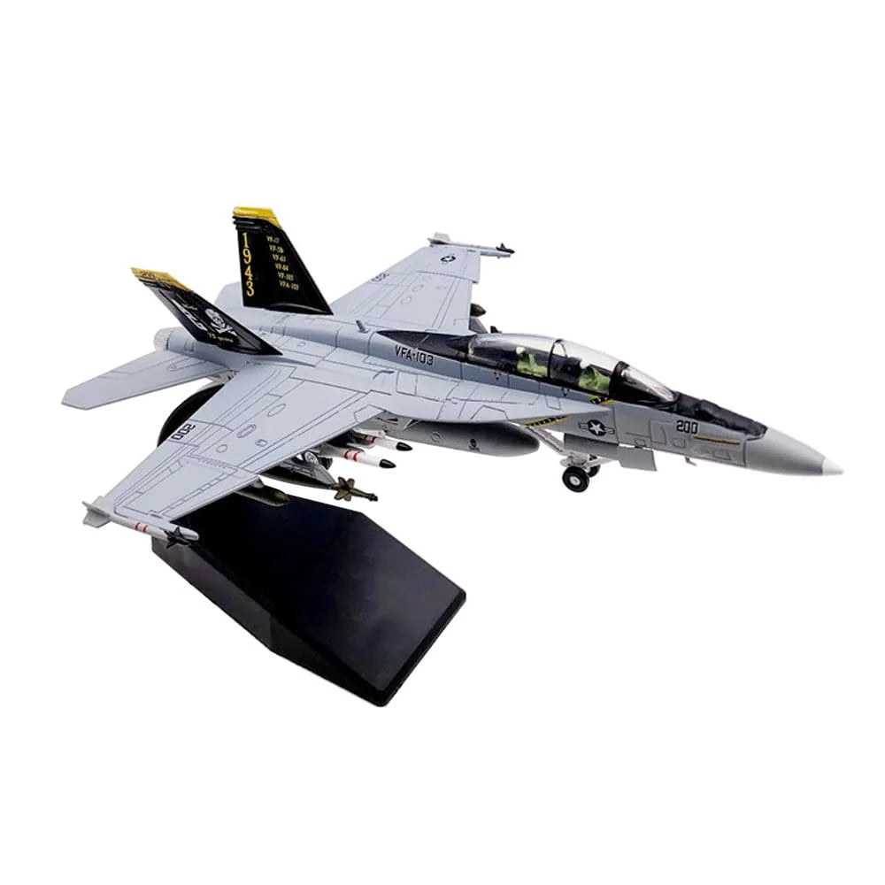 1/100 Scale US F18 F/A-18F Super Hornet VFA-2 Fighter Jet Airplane Aircraft Metal Military Plane  Model Collection