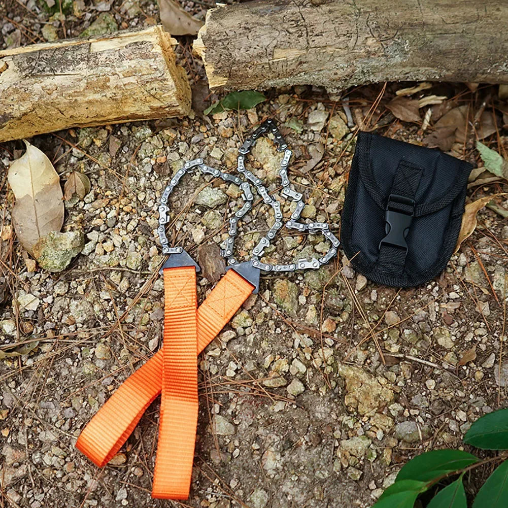 11 tooth outdoor portable hand pulled rope saw - suitable for outdoor, mountain climbing, and rescue - multifunctional saw chain