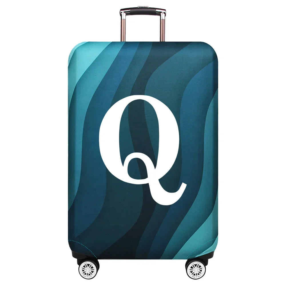 Luggage Cover Travel Suitcase Protective Cover White Series Dust-Proof Stretch Fabric for 18-32inch Baggage Case