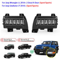 2pcs LED Fender Marker Light Dynamic Turn Signal Light for Jeep Wrangler JL 2018-2019/for Jeep Gladiator JT 2018+