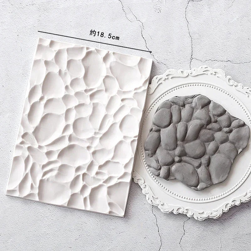 Rock Brick Wall Texture Fondant Silicone Molds Wood Grain Tree Bark Silicone Impression Mat Cake Decoration Baking Accessories