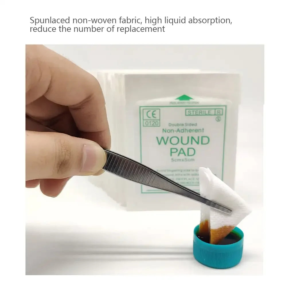 50/100Pcs Non-woven Gauze Pad Sterile Wound Care Supplies Gauze Pad Cotton First Aid Waterproof Wound Dressing First Aid Kits