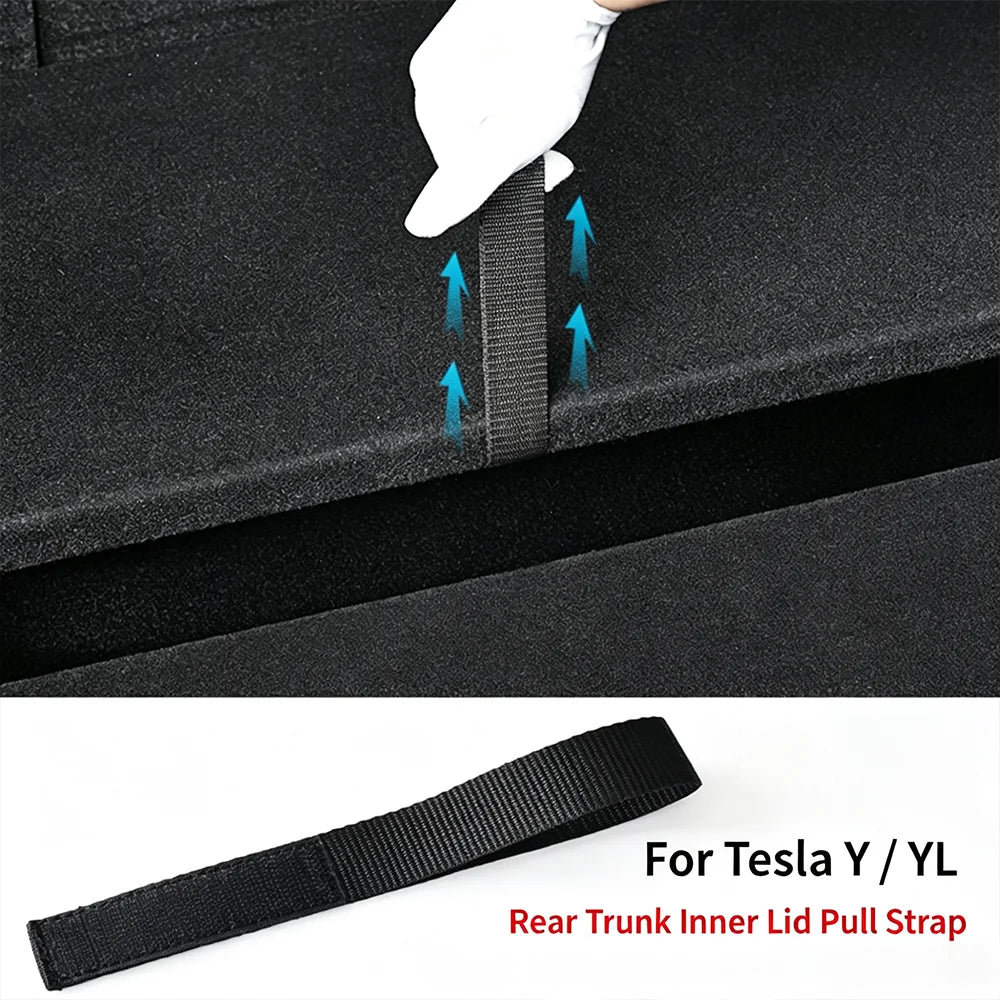 Rear Trunk Pull Strap Handle For Tesla Model Y YL Tail Box Drawstring Rope Interior Accessory Cars and auto parts