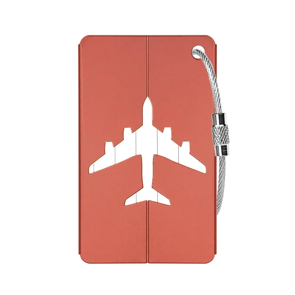 1/10pcs Premium Aluminum Travel ID Tag Durable Luggage Identification Business Card Holder Stylish Portable Luggage Tag Bag