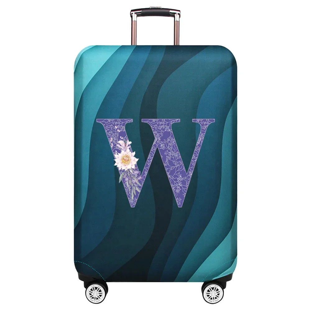 Luggage Covers 18-32inch Protector Travel Luggage Suitcase Protective Cover Stretch Dust Covers Print Purple Flower Series