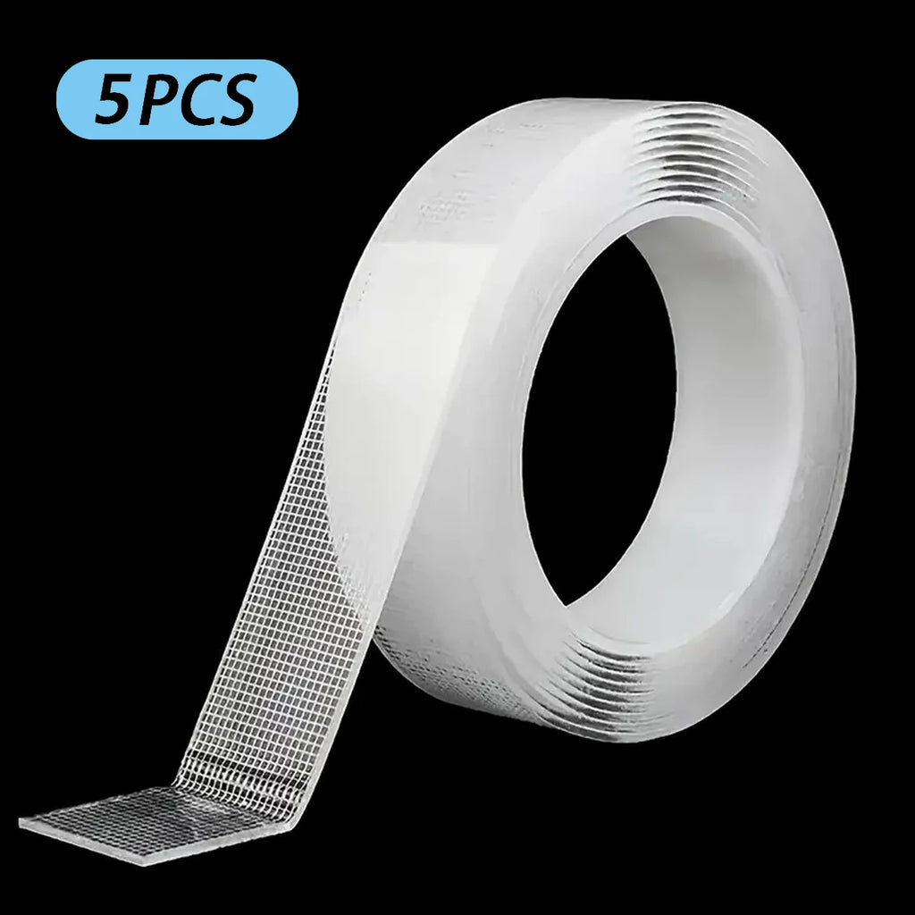 Ultra-strong Double-sided Adhesive Nano Tape, Clear Removable Waterproof Extra Strong Sticky Strip, Heavy-duty Two Side Tape