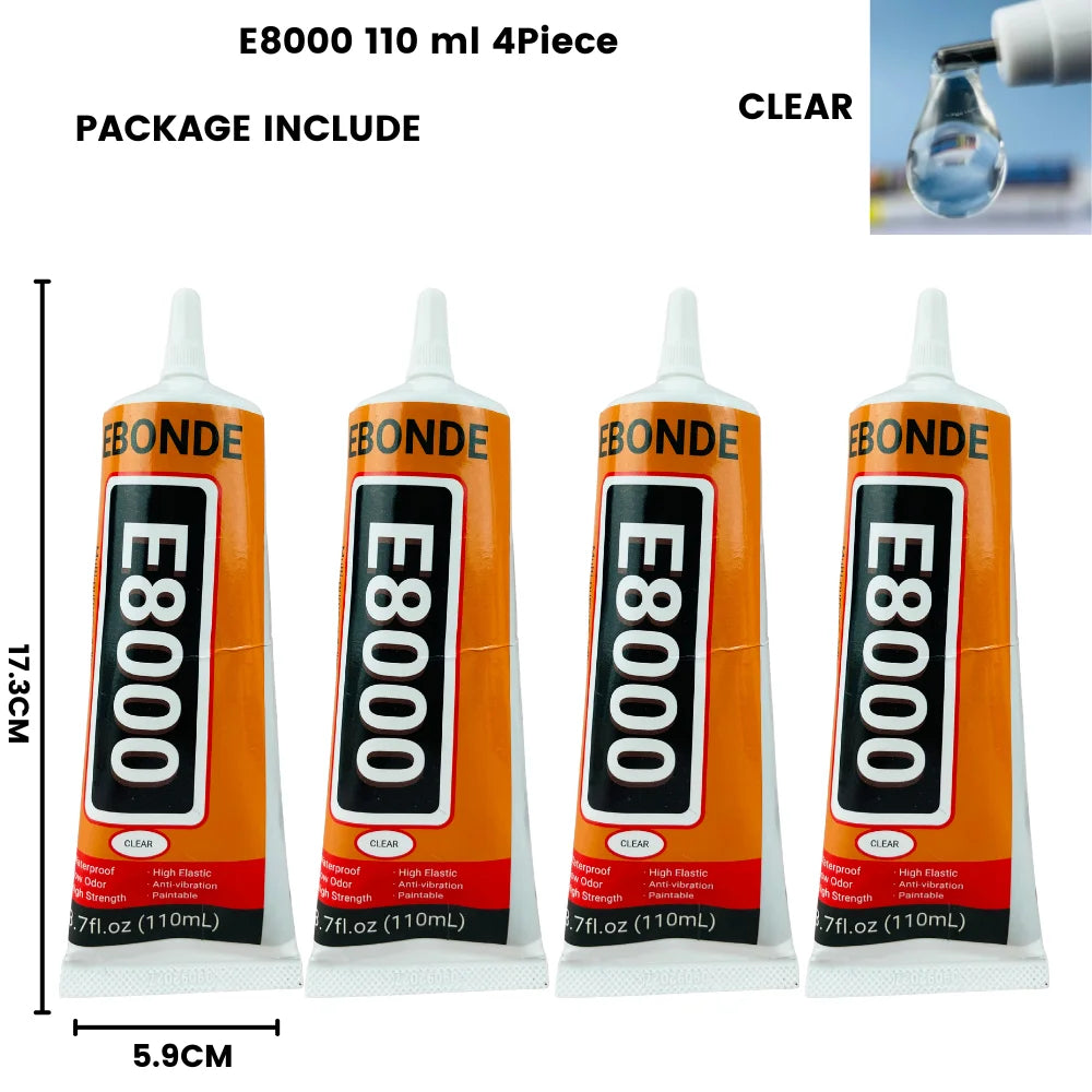 15/50/110mL E8000 Multi-Purpose Liquid Glue Super Strong Adhesive for Jewelry Crafts Rhinestones DIY E-8000 Phone Screen Glass