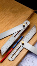 Woodworking Measuring Ruler Stainless Steel Drawing Aid Carpentry Tool Woodworking Ruler For Carpenters Craftsmen Homeowners