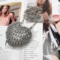 Luxury Rhinestones Ladies Evening Bag Mini Heart Shape Shoulder Bag Portable Handle Rhinestone Handbags Evening Wedding Party