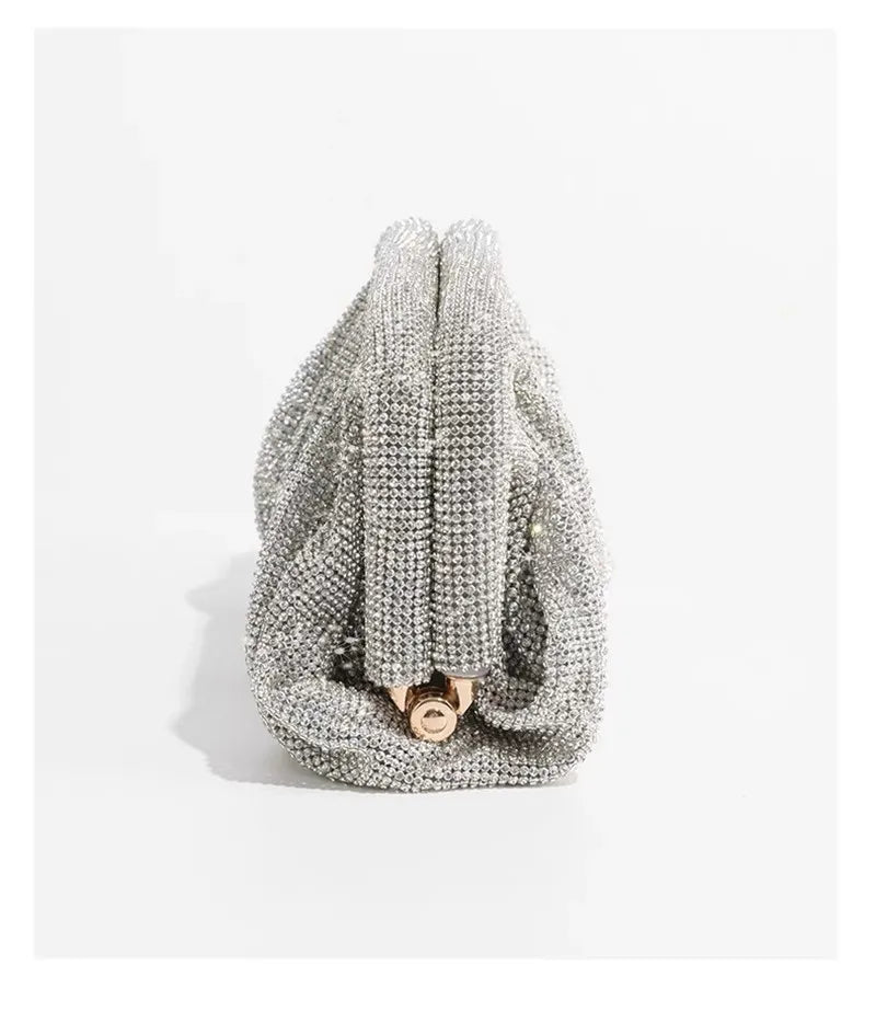 XMESSUN New Diamonds Evening Clutch Bag for Women,Fashion Designer Wedding Party Pouch Bag Lady Chain Shoulder Crossbody Bag