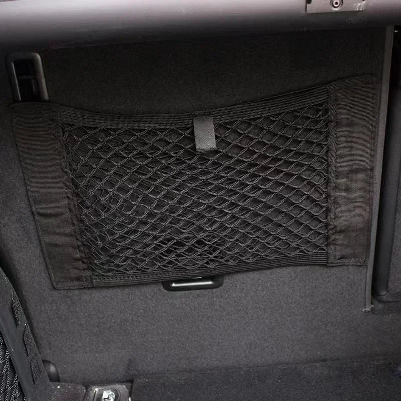 Car Trunk Double-layer Mesh Pocket Storage Mesh Bag Car Back Rear Trunk Organizer Vehicle Supplies