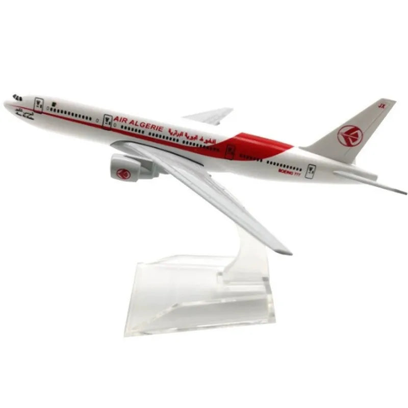 Toy Planes Scale 1:400 Metal Plane Model 16CM Air Algeria B777 Diecast Airplane Collection Kids Toy for Boy