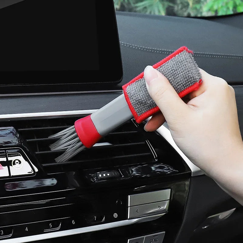 2Pcs Car Interior Cleaning Brush Detailing Brushes Car Air Vent Dashboard Blinds Keyboard Dust Removal Brush Auto Cleaning Tool