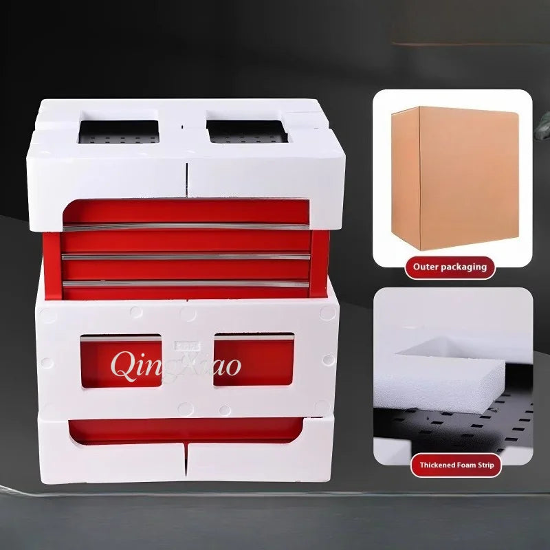 Auto Repair Workshop Tool Cabinet Mobile Drawer Handcart With Small Parts Easy Moving In Garage Repair And Tool Arrangement Work
