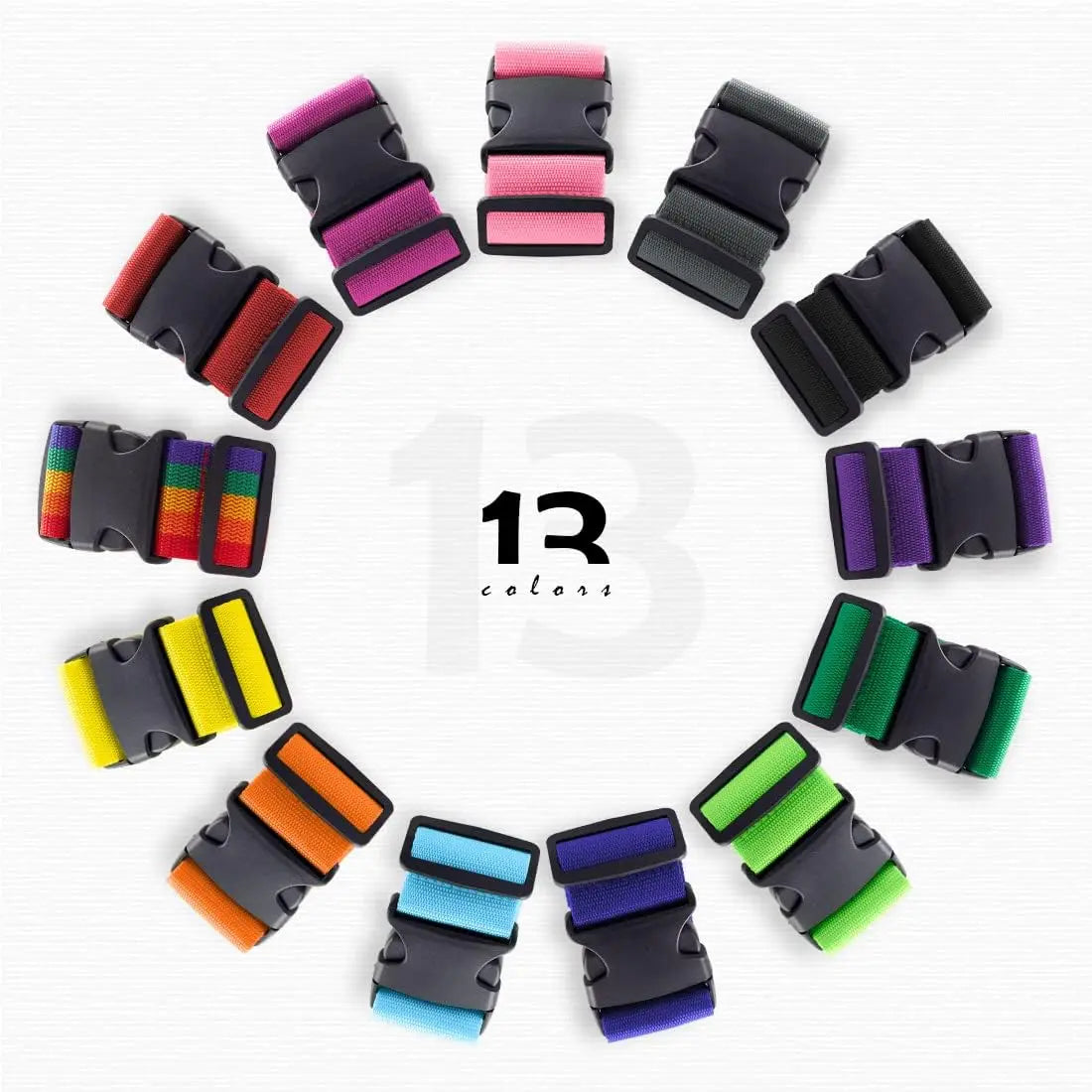 2.5CM X 188CM Luggage Straps for Suitcases Adjustable Suitcase Straps and Heavy Duty Strap Buckle Packing Straps
