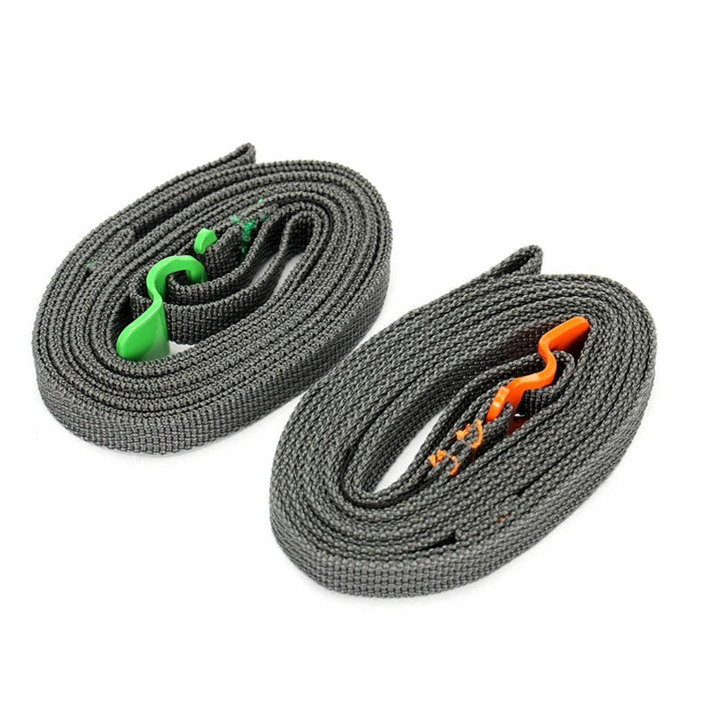 200cm Camping Outdoor Travel Equipment Durable Quick Release Luggage Strap with Stainless Steel Buckle Hook Release Type Gear