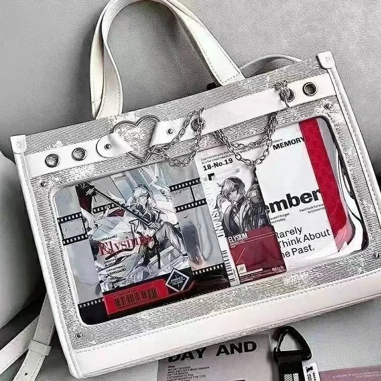Original design niche fashion versatile simple daily pain bag large capacity chain love sweet cool portable messenger