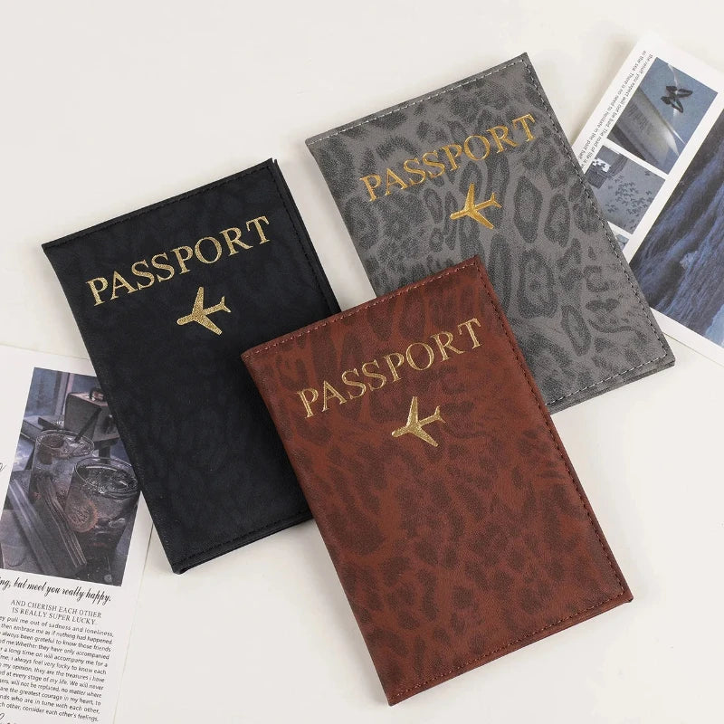 2026 Travel Passport Holder Cover Case for Women Men PU Leather Card Ticket Passport Covers Holder Protective Accessories Wallet